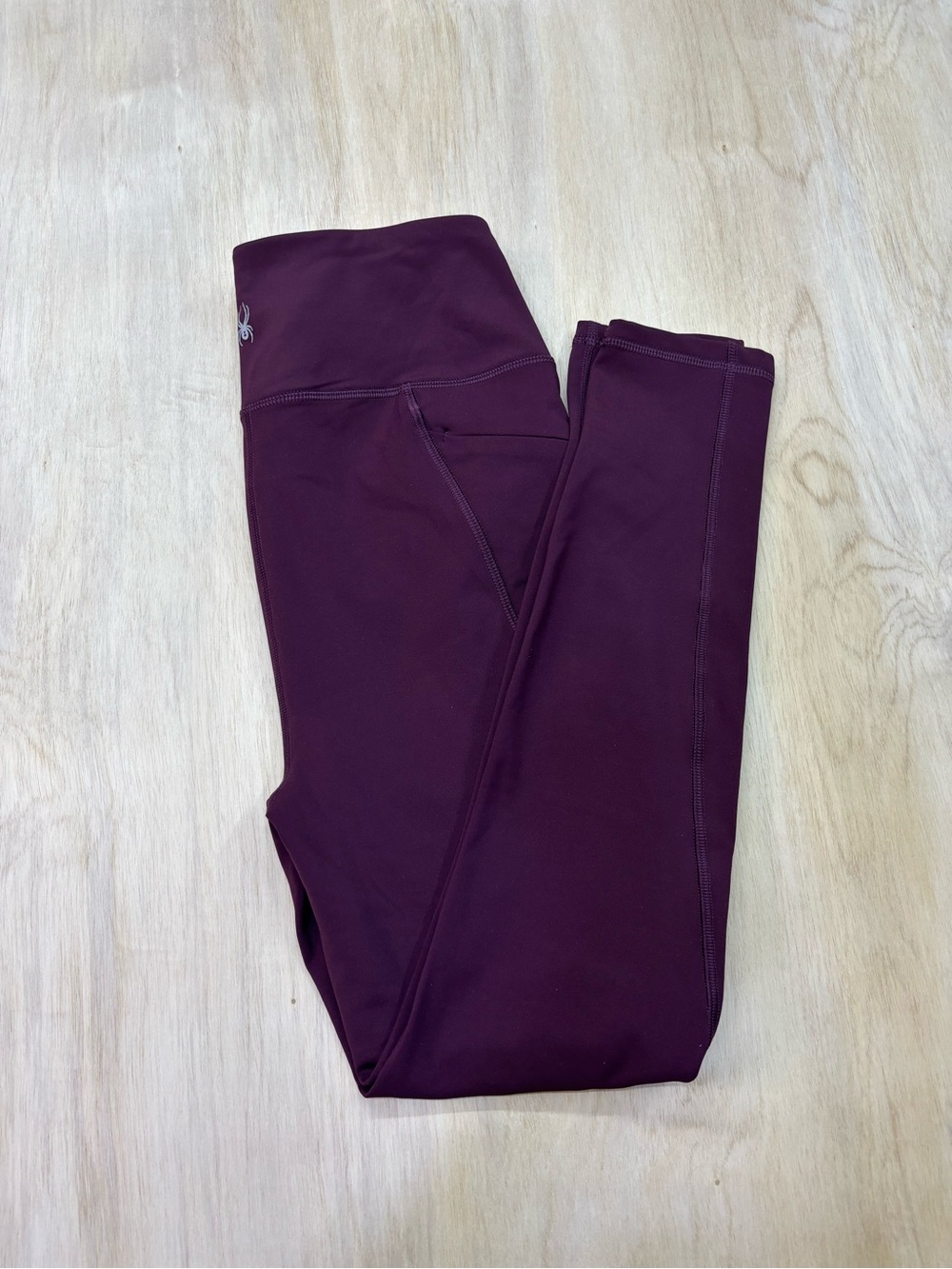 Spyder Burgundy High-Waist Performance Leggings